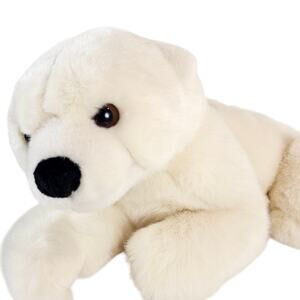 Trudi Dakin Polar Bear Plush Stuffed Animal White Laying Teddy 15 Inch Italy